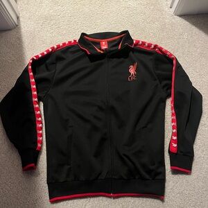 Liver Pool FC Black and Red Zip-Up Jacket